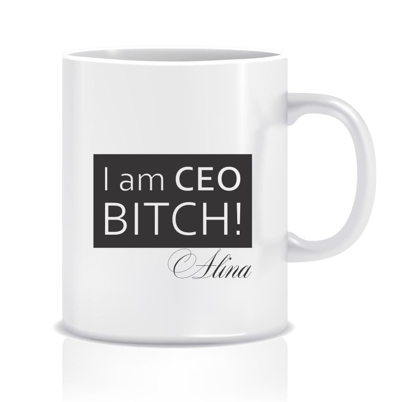 Cana personalizata I am CEO - Negru