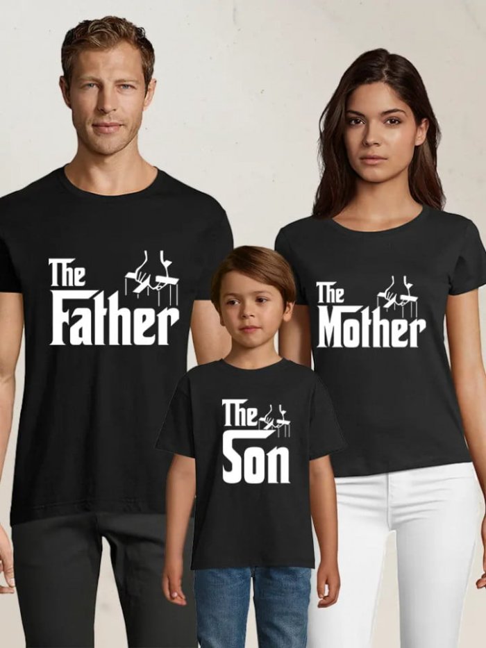 Set de tricouri personalizate familia GodFather - Set de tricouri personalizate familia GodFather