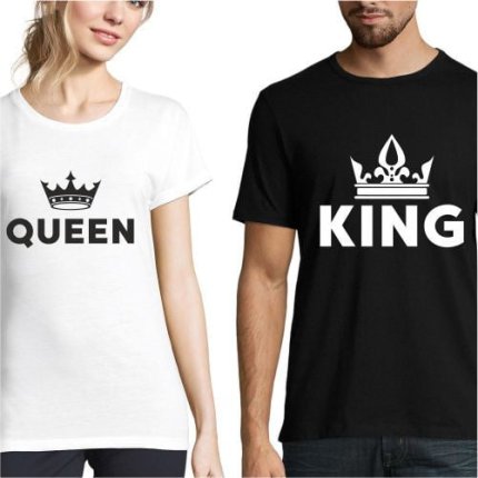 Set de tricouri personalizate King & Queen