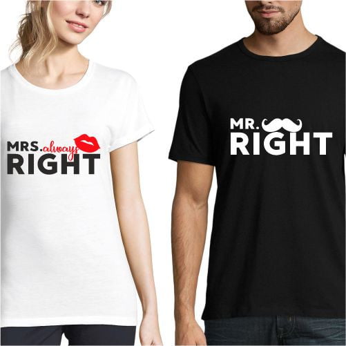Set de tricouri personalizate Mr&Mrs