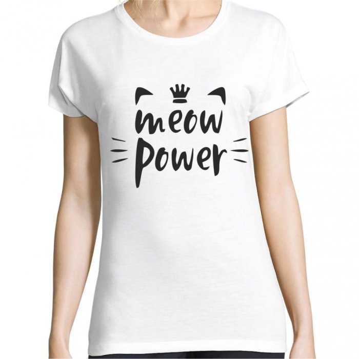 Tricou personalizat meow power - Tricou personalizat meow power