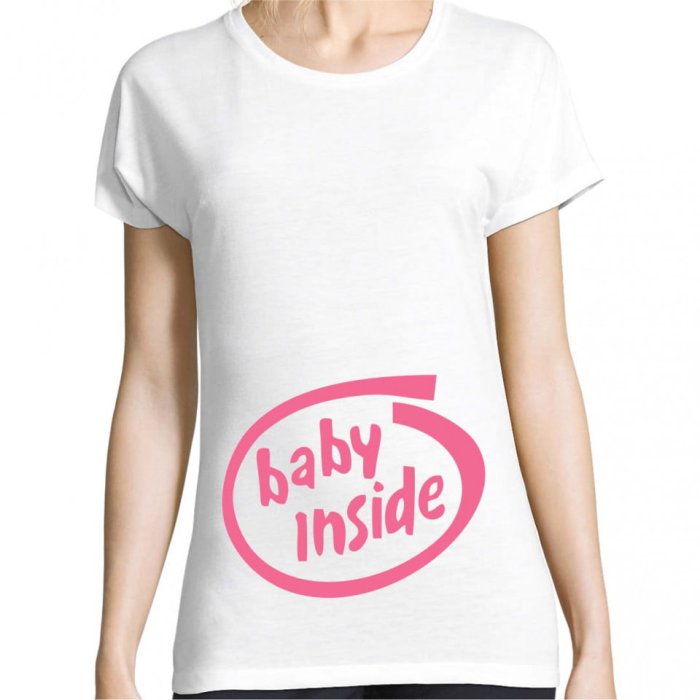 Tricou personalizat pentru gravide - baby inside
