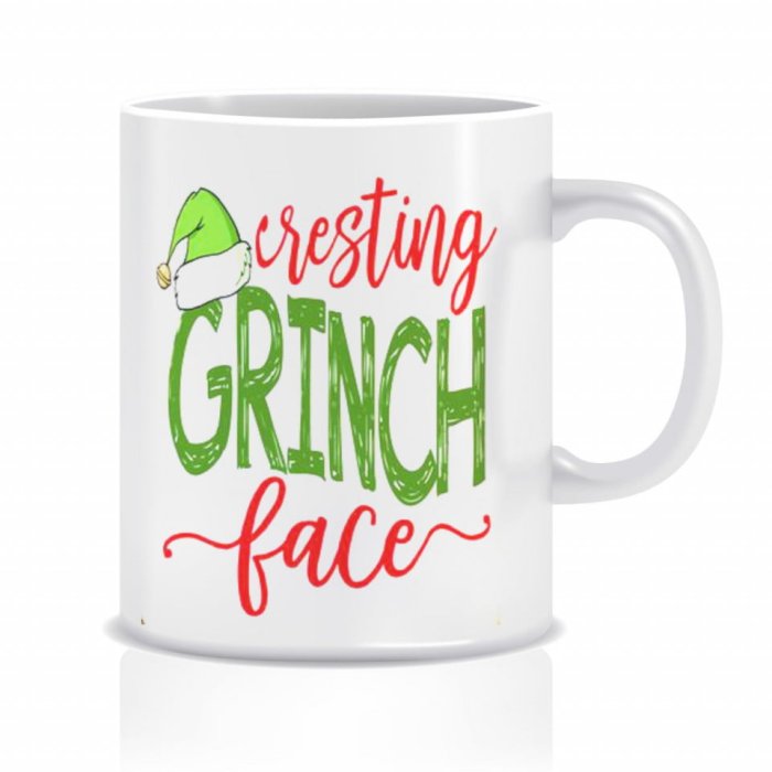 Cana personalizata Grinch face - Cana personalizata Grinch face