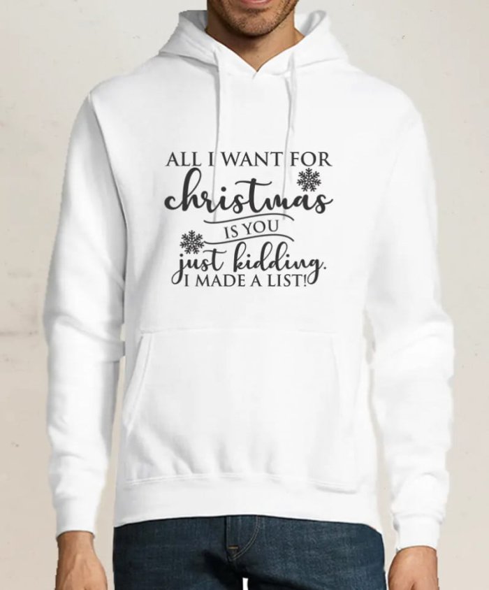 Hanorac personalizat All I want for Christmas - Hanorac personalizat All I want for Christmas