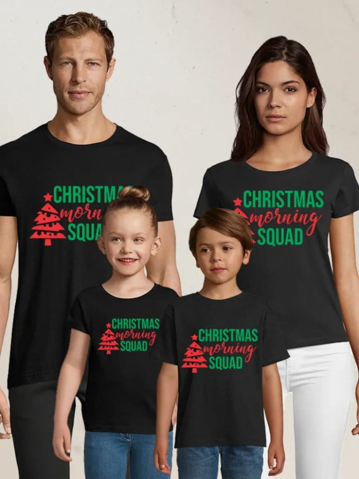 Set de tricouri personalizate de Craciun - Christmas Squad - Set de tricouri personalizate de Craciun - Christmas Squad