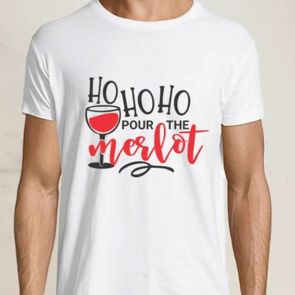 Tricou personalizat Hohoho merlot