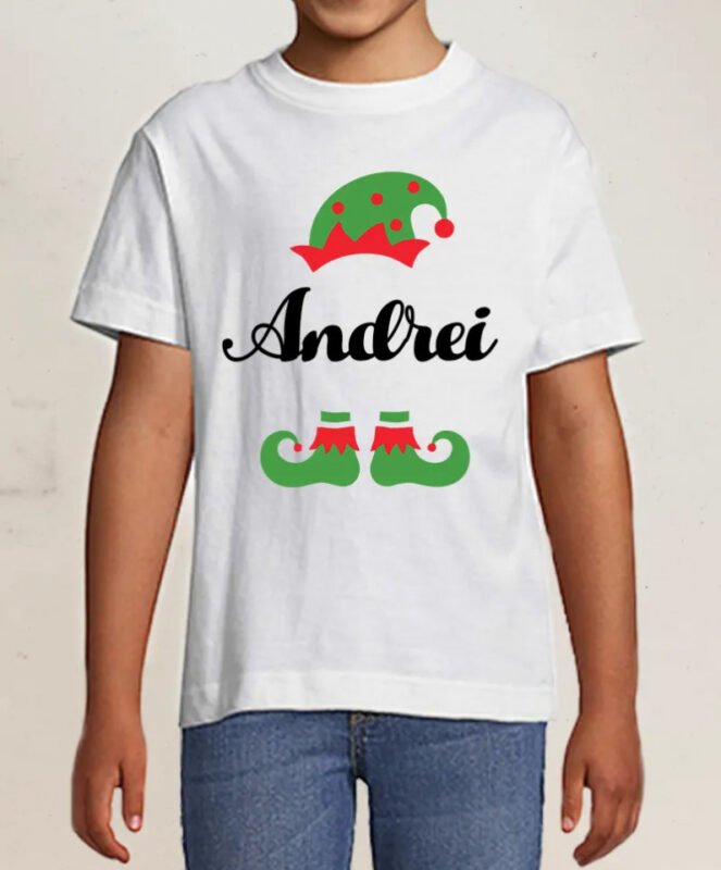 Tricou personalizat pentru copii cu elf