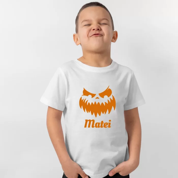 Tricou personalizat pentru copii Scare face Halloween - Tricou personalizat pentru copii Scare face Halloween