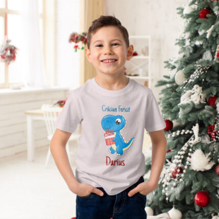 Tricou personalizat pentru copii Dinozaur