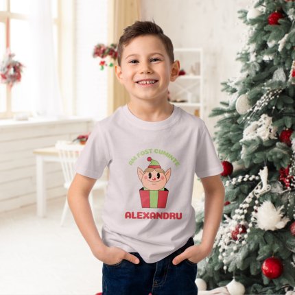 Tricou personalizat pentru copii Surpriza Spiridus